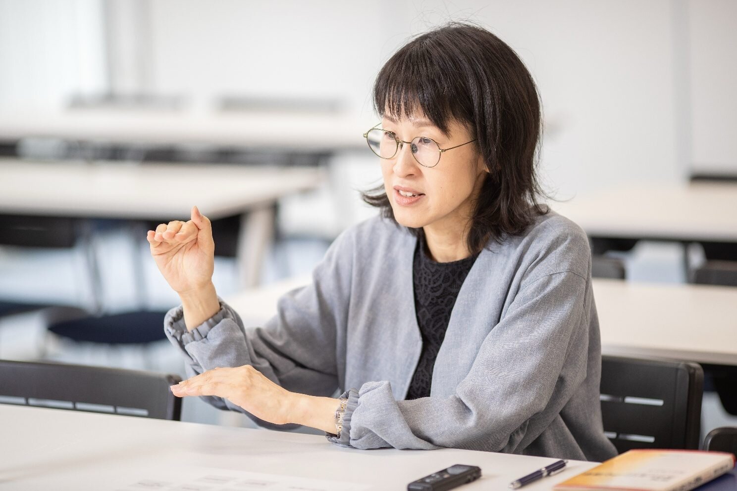 道谷里英さんのインタビュー写真