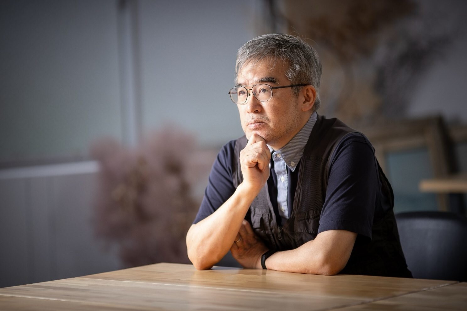 田中春秋先生のインタビュー写真