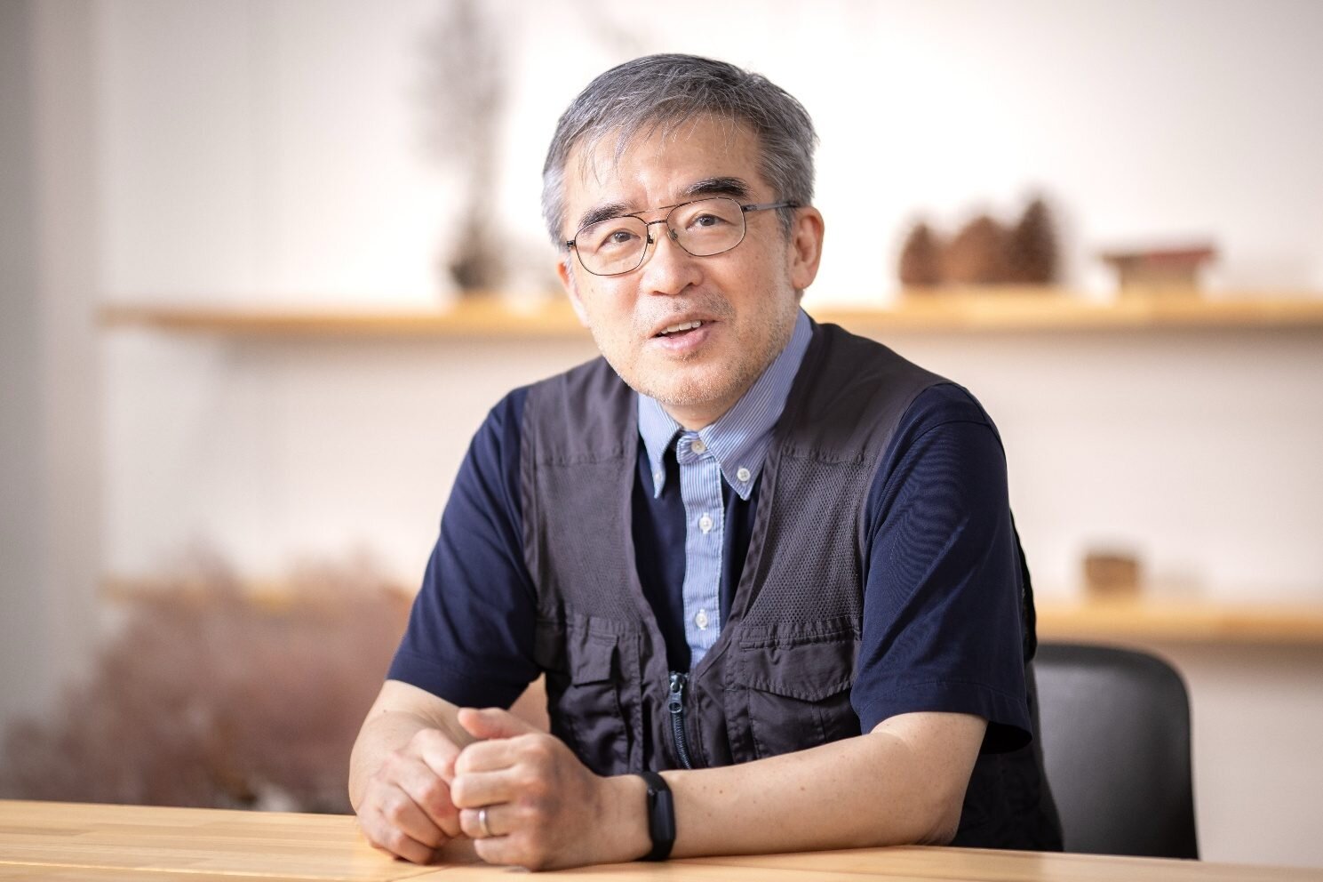 田中春秋先生のインタビュー写真