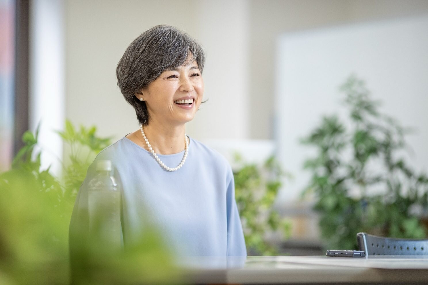 石原洋子さんのインタビュー写真