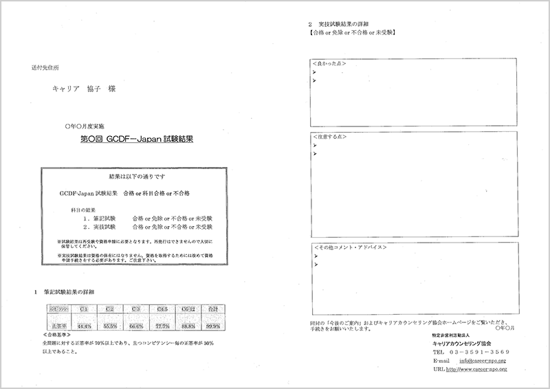 GCDF-Japan合格証サンプル1